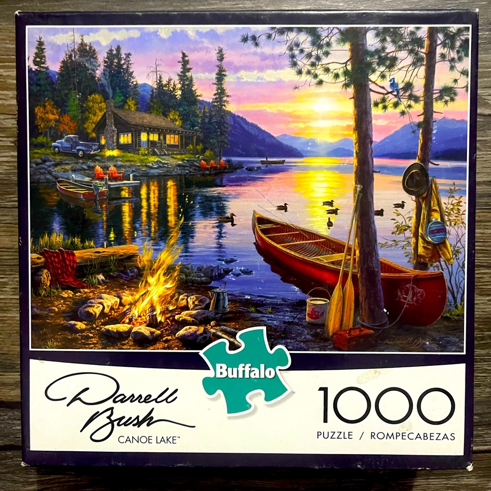Buffalo Darrell Bush Canoe Lake 1000 piece puzzle 🧩